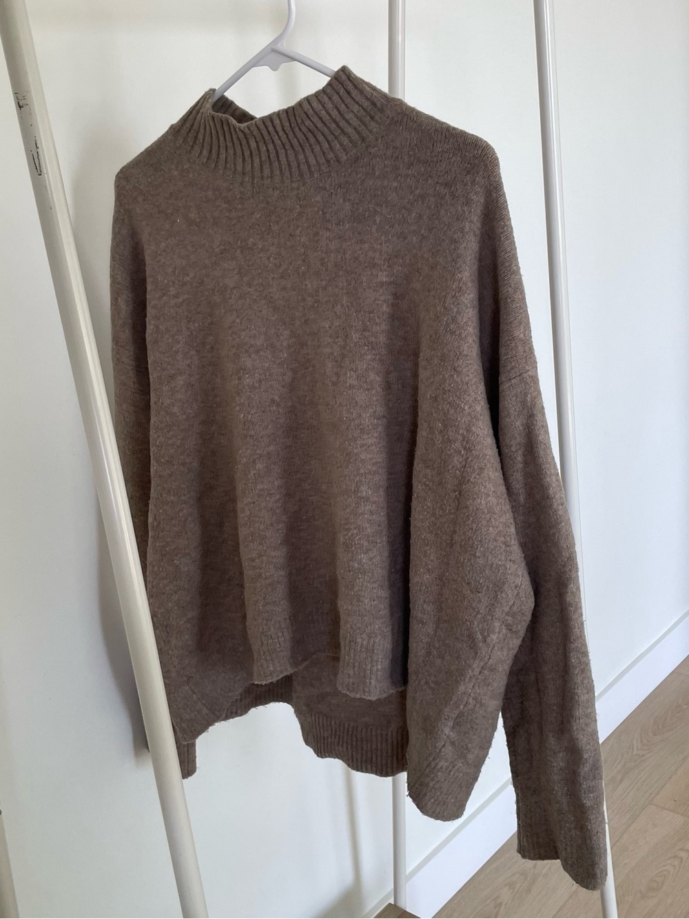 Uniqlo Women's Taupe High-Neck Sweater